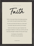 Faith Word of Intention Framed print A3 (29.7 x 42 cm) Black frame Linen paper