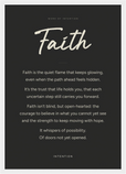 Faith Word of Intention Framed print A3 (29.7 x 42 cm) White frame Carbon paper