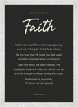 Faith Word of Intention Framed print A3 (29.7 x 42 cm) White frame Carbon paper