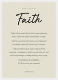 Faith Word of Intention Framed print A3 (29.7 x 42 cm) White frame Linen paper
