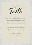 Faith Word of Intention Framed print A3 (29.7 x 42 cm) White frame Linen paper