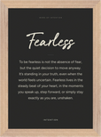 Fearless Word of Intention Framed print 21x29.7 cm / 8x12" Wood frame Carbon paper