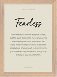 Fearless Word of Intention Framed print 21x29.7 cm / 8x12" Wood frame Linen paper