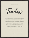 Fearless Word of Intention Framed print 60x80 cm / 24x32″ Black frame Linen paper