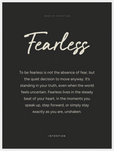 Fearless Word of Intention Framed print 60x80 cm / 24x32″ White frame Carbon paper