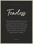 Fearless Word of Intention Framed print 60x80 cm / 24x32″ Wood frame Carbon paper