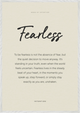 Fearless Word of Intention Framed print 70x100 cm / 28x40″ White frame Linen paper