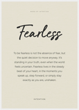 Fearless Word of Intention Framed print A1 (59.4 x 84.1 cm) White frame Linen paper