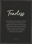 Fearless Word of Intention Framed print A2 (42 x 59.4 cm) Black frame Carbon paper