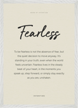 Fearless Word of Intention Framed print A2 (42 x 59.4 cm) White frame Linen paper
