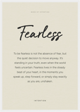 Fearless Word of Intention Framed print A2 (42 x 59.4 cm) White frame Linen paper