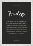 Fearless Word of Intention Framed print A3 (29.7 x 42 cm) White frame Carbon paper