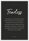 Fearless Word of Intention Framed print A3 (29.7 x 42 cm) White frame Carbon paper