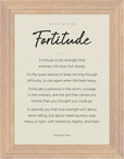 Fortitude Word of Intention Framed print 13x18 cm / 5x7″ Wood frame Linen paper