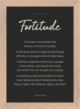 Fortitude Word of Intention Framed print 21x29.7 cm / 8x12" Wood frame Carbon paper