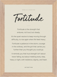 Fortitude Word of Intention Framed print 21x29.7 cm / 8x12" Wood frame Linen paper