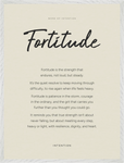 Fortitude Word of Intention Framed print 60x80 cm / 24x32″ White frame Linen paper