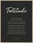 Fortitude Word of Intention Framed print 60x80 cm / 24x32″ Wood frame Carbon paper