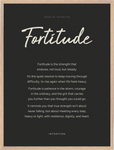 Fortitude Word of Intention Framed print 60x80 cm / 24x32″ Wood frame Carbon paper