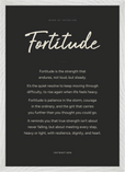 Fortitude Word of Intention Framed print A2 (42 x 59.4 cm) White frame Carbon paper