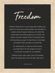 Freedom Word of Intention Framed print 13x18 cm / 5x7″ Wood frame Carbon paper