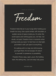 Freedom Word of Intention Framed print 21x29.7 cm / 8x12" Wood frame Carbon paper
