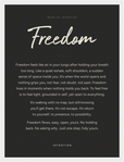 Freedom Word of Intention Framed print 30x40 cm / 12x16″ White frame Carbon paper