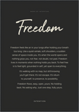 Freedom Word of Intention Framed print 70x100 cm / 28x40″ Black frame Carbon paper