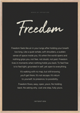 Freedom Word of Intention Framed print 70x100 cm / 28x40″ Wood frame Carbon paper