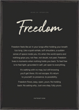Freedom Word of Intention Framed print A1 (59.4 x 84.1 cm) Black frame Carbon paper