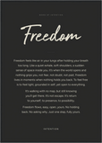 Freedom Word of Intention Framed print A1 (59.4 x 84.1 cm) Black frame Carbon paper
