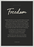 Freedom Word of Intention Framed print A1 (59.4 x 84.1 cm) White frame Carbon paper