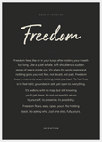 Freedom Word of Intention Framed print A1 (59.4 x 84.1 cm) White frame Carbon paper