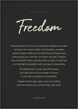 Freedom Word of Intention Framed print A2 (42 x 59.4 cm) Black frame Carbon paper