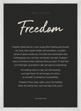 Freedom Word of Intention Framed print A2 (42 x 59.4 cm) White frame Carbon paper
