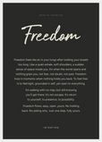 Freedom Word of Intention Framed print A2 (42 x 59.4 cm) White frame Carbon paper