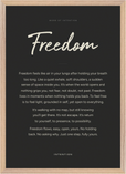 Freedom Word of Intention Framed print A2 (42 x 59.4 cm) Wood frame Carbon paper
