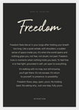 Freedom Word of Intention Framed print A3 (29.7 x 42 cm) White frame Carbon paper