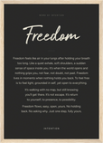 Freedom Word of Intention Framed print A3 (29.7 x 42 cm) Wood frame Carbon paper
