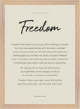 Freedom Word of Intention Framed print A3 (29.7 x 42 cm) Wood frame Linen paper
