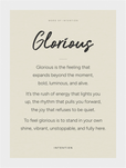 Glorious Word of Intention Framed print 13x18 cm / 5x7″ White frame Linen paper