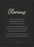 Glorious Word of Intention Framed print 21x29.7 cm / 8x12" Black frame Carbon paper