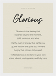 Glorious Word of Intention Framed print 21x29.7 cm / 8x12" White frame Linen paper