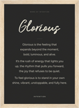 Glorious Word of Intention Framed print 21x29.7 cm / 8x12" Wood frame Carbon paper