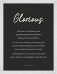 Glorious Word of Intention Framed print 30x40 cm / 12x16″ White frame Carbon paper