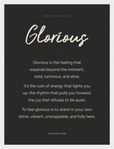 Glorious Word of Intention Framed print 30x40 cm / 12x16″ White frame Carbon paper