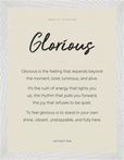 Glorious Word of Intention Framed print 30x40 cm / 12x16″ White frame Linen paper