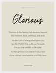 Glorious Word of Intention Framed print 30x40 cm / 12x16″ White frame Linen paper