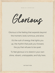 Glorious Word of Intention Framed print 30x40 cm / 12x16″ Wood frame Linen paper