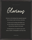 Glorious Word of Intention Framed print 40x50 cm / 16x20″ Black frame Carbon paper